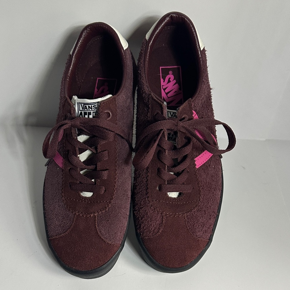 Vans Maroon and Pink Casual Sneakers Sz M 8 W 9.5